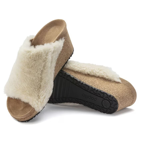 Papillio Birkenstock Womens EU 38 US 7 Namica Teddy Narrow Fit Wedge Sandals‎ - Picture 1 of 6